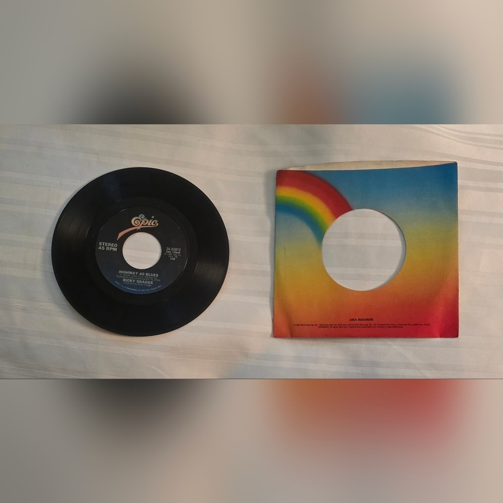 Ricky Skaggs Highway 40 Blues Don't Let Your Sweet Love Die 1982 vinyl 45 rpm